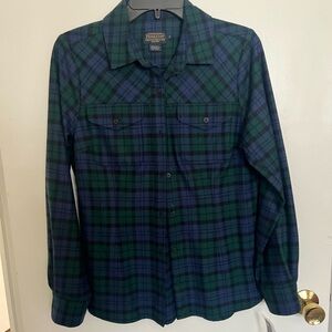 Women’s Pendleton Green and Blue Plaid Shirt